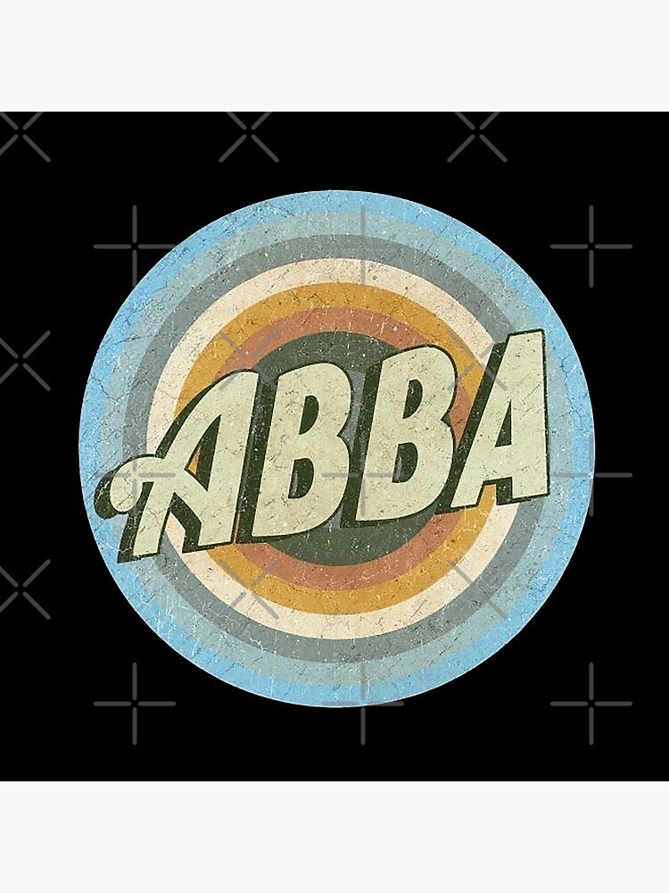 Retro Circle Abba Photograph Art Throw Pillow - Image 2