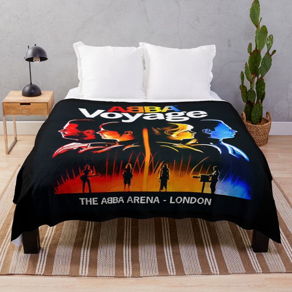 Abba Voyage Style Disco Music Throw Blanket