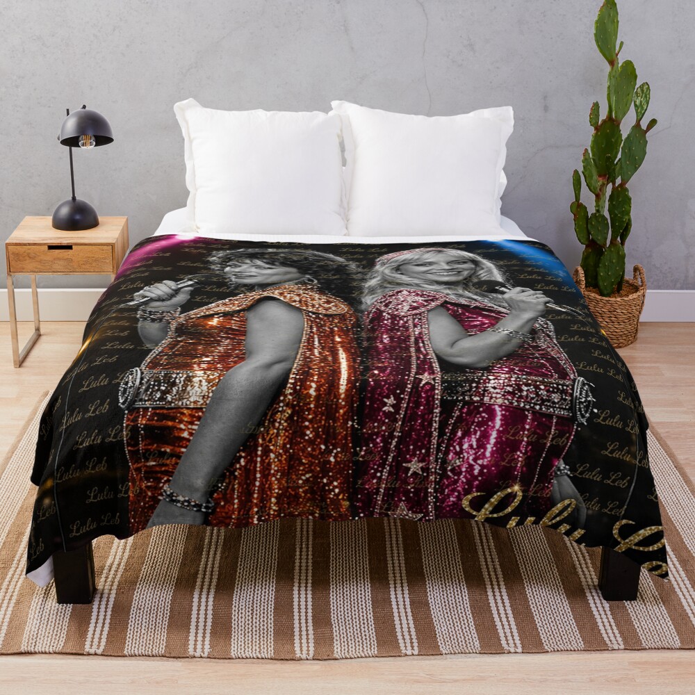 Abba Glam Concert Photo Throw Blanket