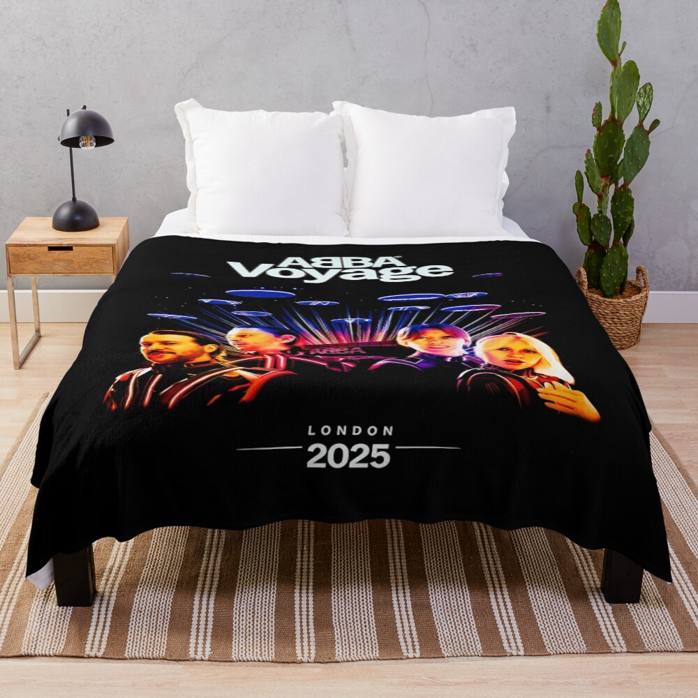Retro Star Style Disco Music Abba Voyage Throw Blanket