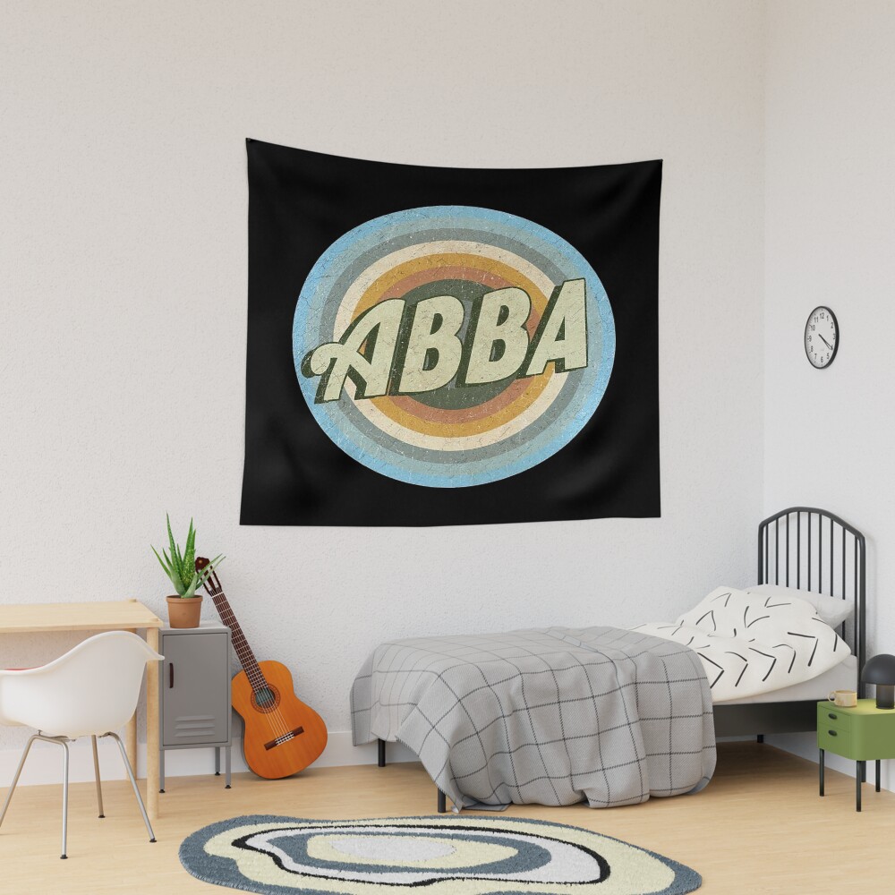 Retro Circle Abba Photograph Art Tapestry